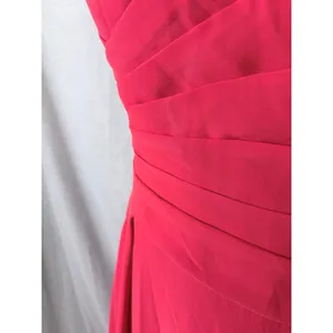 Azazie Red Chiffon Ruched V-Neck Formal Bridesmaid‎ Gown Plus A18 thumbnail 7