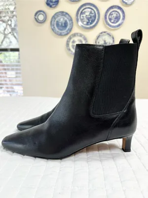 Madewell The Dimes Chelsea Boot Leather in Black Size 9 thumbnail 7