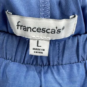 Francesca's Collections Blue Maxi Skirt Lace Accent western boho country cottage thumbnail 7