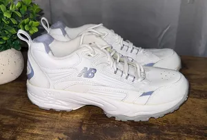 New Balance WX608v5 White Blue Womens 7.5 Cross Training Sneakers Dad Shoes thumbnail 1