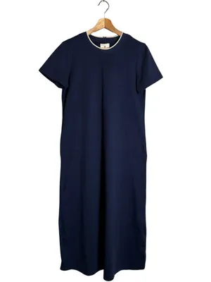 Tuckernuck Colbie Maxi Dress Women's XS Navy Blue Preppy Minimalist Casual Chic thumbnail 5