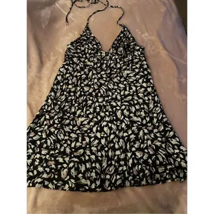 Free People Printed Hang on slip Dress Night Combo Black Tan Size S/P thumbnail 4