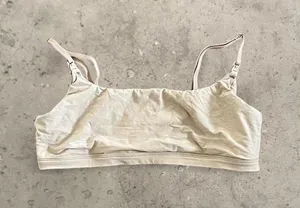 target auden tan & cream nursing sleek comfy/lounge bra thumbnail 1