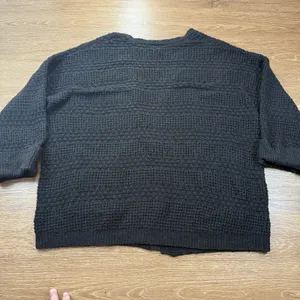 Buckle BKE Women's Black Open Front Cardigan Chunky Knit Pockets Size L Cozy Fall Style thumbnail 9