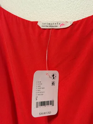 NWT Free People Intimately Red Tank Top Size Small NEW red thumbnail 4
