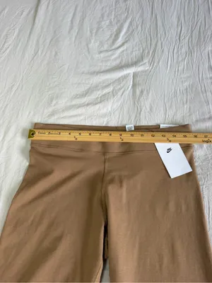 Nike Women's Tan Bike Shorts with White Swoosh thumbnail 5