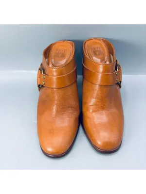 Frye Clogs Platform Mules Womens 7 Tan Belted Harness Cognac Block Heel 3472449 thumbnail 3
