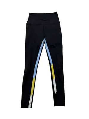 Splits 59 large iselin techflex Black Leggings with Blue, Yellow & White Accent thumbnail 2