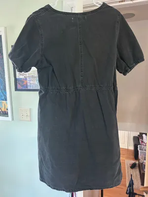 Wall Flower Black denim dress with pockets thumbnail 2