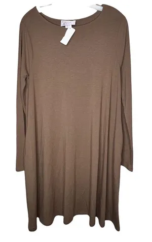 Panhandle Tunic Dress nwt Brown Size L thumbnail 1