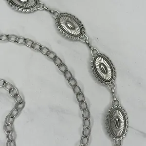 Western Concho Silver Chain Belt One Size (OS) ✨ thumbnail 5
