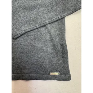 T Tahari Womens Mock Neck Sweater Top Size S Dark Grey Soft Knit Metallic Logo thumbnail 6