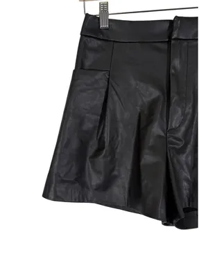 NEW Zara Faux Leather High Waist Shorts Size Small thumbnail 4