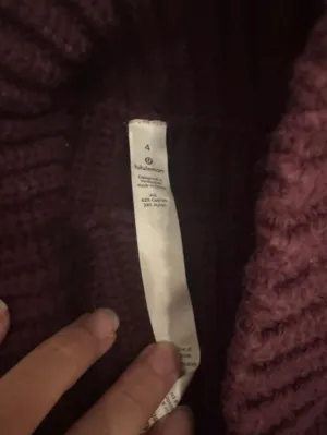 Lululemon Size 4 Bring The Cozy Turtleneck Sweater Dark Adobe Burgundy thumbnail 4
