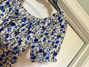 Hint of Blush - Adorable Blue Floral Dress - NWOT! thumbnail 3