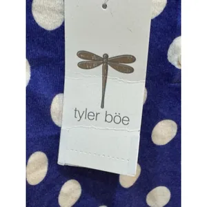 Tyler Boe Blue White Polka‎ Dot Lightweight Sweater Size 8 thumbnail 5