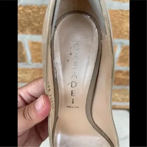 Casadei nude patent leather heels size 5 thumbnail 5