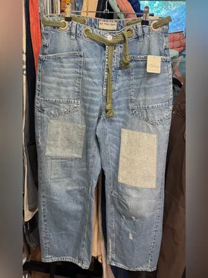 NWT Free People We The Free Moxie Pull-On Barrel Jeans - Truest Blue - 26 thumbnail 12