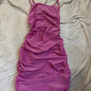 SheIn Pink Ruched Glitter Mini Dress S thumbnail 3