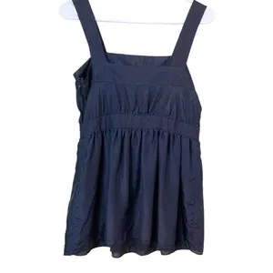 Alfani 100% Silk Black Baby Doll Tank Top Size 4 thumbnail 5
