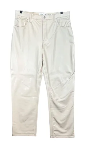 Abercrombie & Fitch Vegan‎ Leather 90s Straight Ultra High Rise Pants 32/14s thumbnail 1