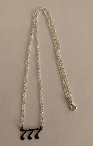 777 Angel Number Necklace Silver thumbnail 1