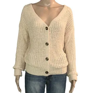 Moon & Madison V neck buttoned cardigan sweater thumbnail 1