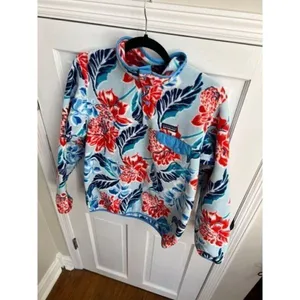 Patagonia Synchilla Snap-T Pullover Fleece Jacket Hawaiian Floral Women Small‎ thumbnail 2