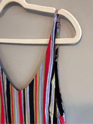 Urban Outfitters XS Striped Slip Mini Dress V Neck Low Back NWT thumbnail 5
