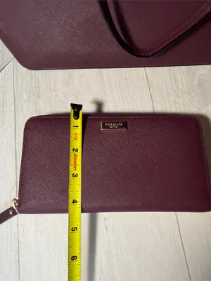 kate spade plum saffiano tote in deep berry thumbnail 10