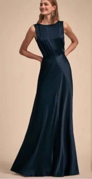 BHLDN Anthropologie Ghost London Alexia Dress‎ Womens Size Medium Blue NEW *FLAW thumbnail 1