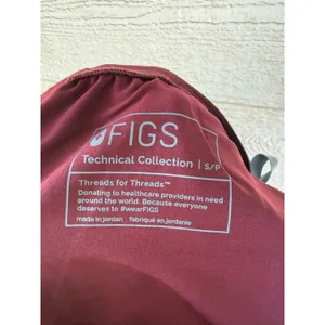 FIGS HW Zamora High Waisted Jogger Scrub Pants Burgundy Size Small Petite NWT thumbnail 7