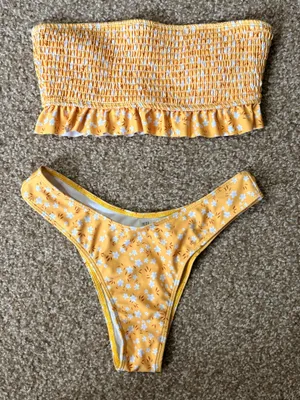 Yellow Floral Bikini Set thumbnail 1