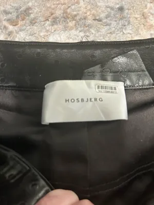 Hosbjerg (Nuuly/Anthropologie) Black Leather Pants with Polka Dots thumbnail 2