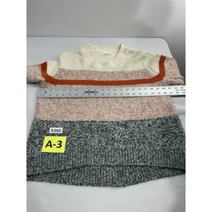 Womans Lori Grey For Loft Long Sleeve Pullover Sweater Large Multicolor thumbnail 5