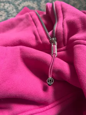 Lululemon quarter zip sonic pink scuba sweatshirt thumbnail 4