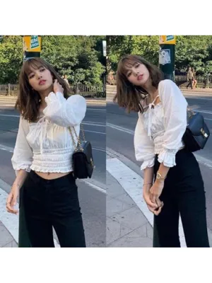 With Jean Fonda Top Long Sleeve Smocked Blouse White Small $219 thumbnail 7