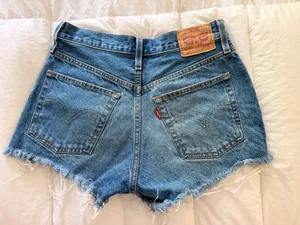 Levi’s 501 Blue Denim Cut-Off Shorts thumbnail 3