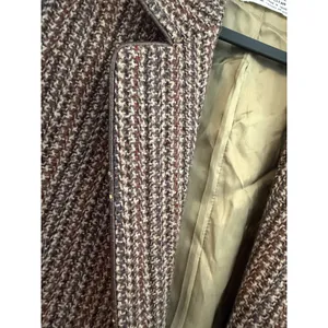 Ciao Sport Ltd Vintage Wool Blazer Womens 12 Brown Tweed Piping Academic Jacket thumbnail 7