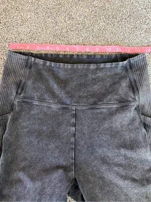 Aerie OFFLINE OG High Rise Acid Wash Pocket Leggings Gray L thumbnail 6
