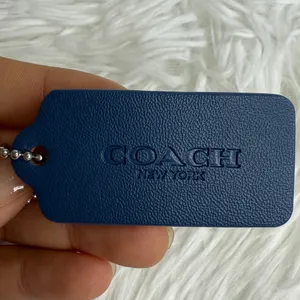 2" COACH Blue Fob Bag Charm Hang tag Hangtag thumbnail 1