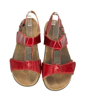 Dr. Andrew Weil Sonora Sandals Red Patent Leather Comfort Size 40 EU 9 US thumbnail 1