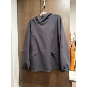 Lululemon Cotton-Blend Double-Knit Oversized Hoodie in a dark charcoal XL thumbnail 2