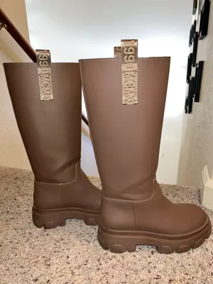 Steve Madden Macall Lug Sole Tall Brown Boots thumbnail 4