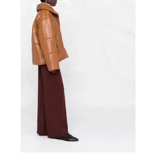 NANUSHKA Hide Quilted Padded Vegan Leather OKOBOR Jacket Brown SMALL thumbnail 7