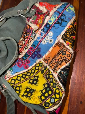 Earthbound Boho Slashed Floral Backpack‎ Hippie Gypsy Fairy Bag Vacation Purse thumbnail 4