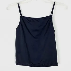 Diana Black Ruched Ruffle Cami Tank Top thumbnail 2