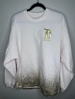 Disney Shirt Womens Medium Pink Gold Disneyland Spirit Jersey Long Sleeve Foil thumbnail 1