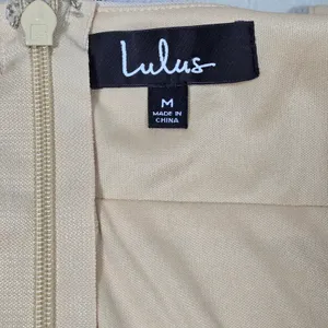 Lulus‎ Queen of the Evening Cream Maxi Dress NWT Size Medium Formal Evening Gown thumbnail 5