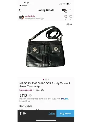 Marc by Marc Jacobs Black Leather Crossbody Bag thumbnail 7